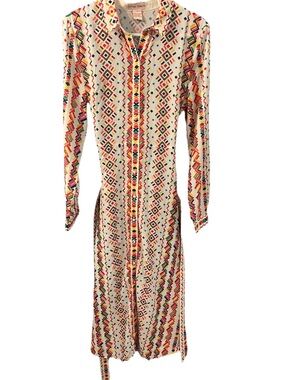 Flying Tomato Multicolor Long Sleeve Shirt Dress
